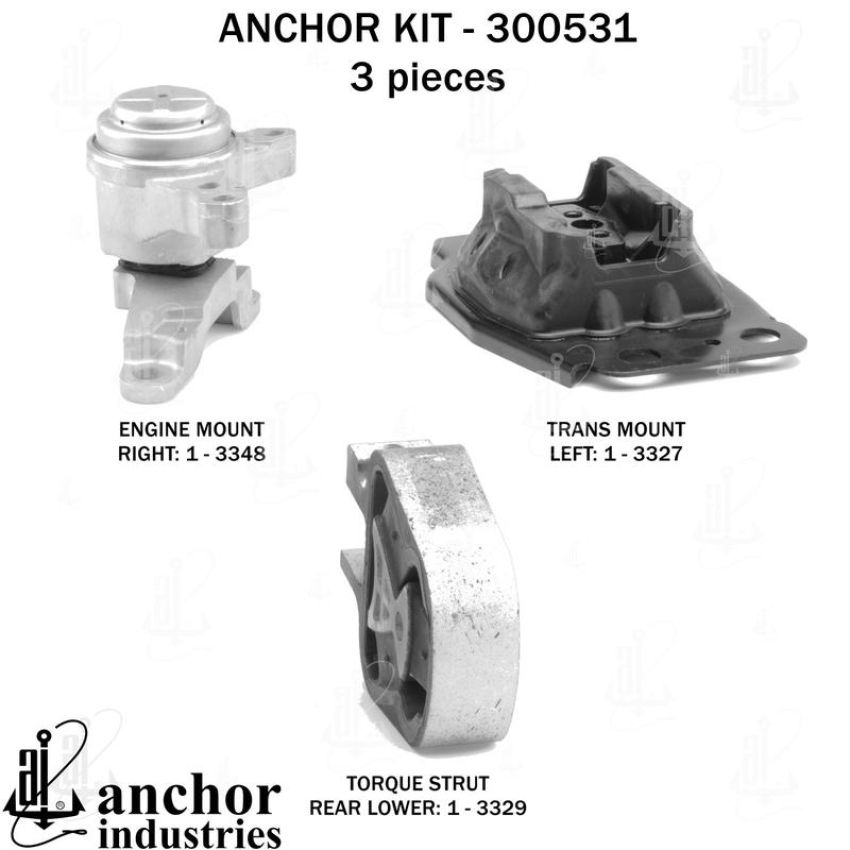 ANCHOR MOUNTS 300531 ENGINE MNT KIT