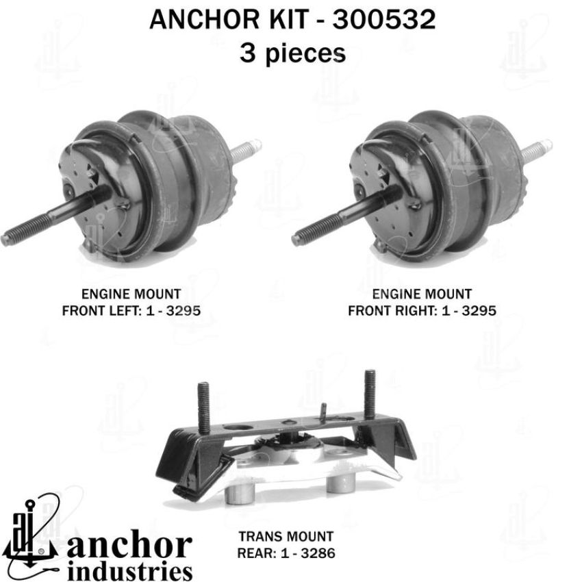 ANCHOR MOUNTS 300532 ENGINE MNT KIT