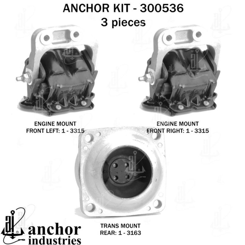 ANCHOR MOUNTS 300536 ENGINE MNT KIT