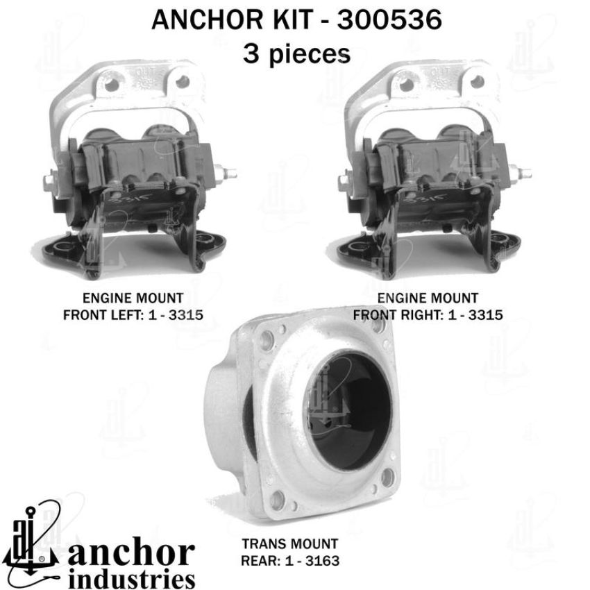 ANCHOR MOUNTS 300536 ENGINE MNT KIT