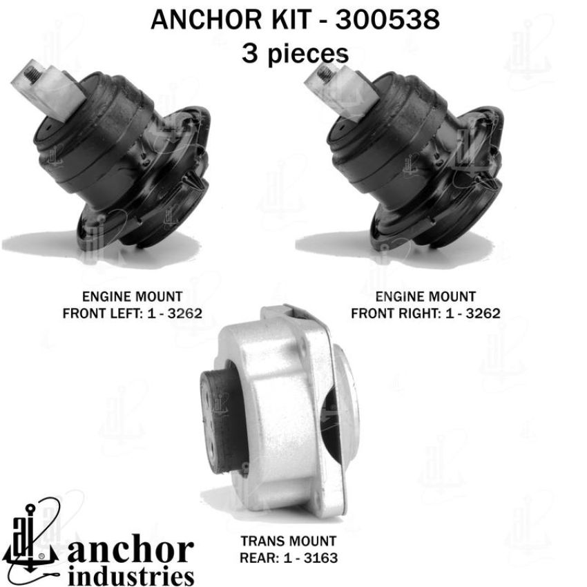 ANCHOR MOUNTS 300538 ENGINE MNT KIT