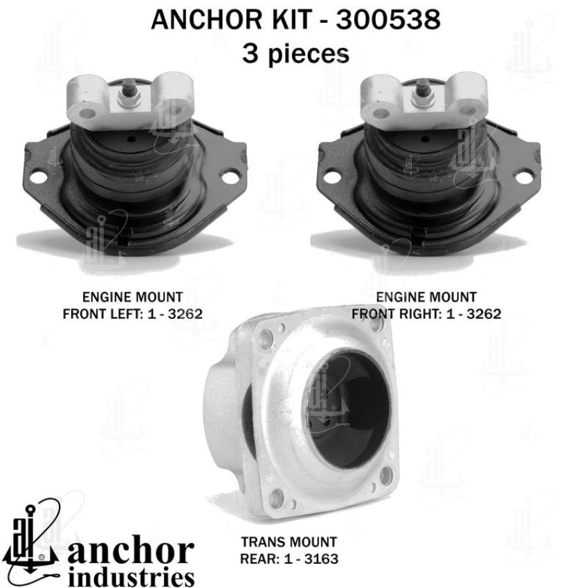 ANCHOR MOUNTS 300538 ENGINE MNT KIT