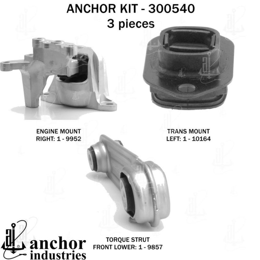 ANCHOR MOUNTS 300540 ENGINE MNT KIT
