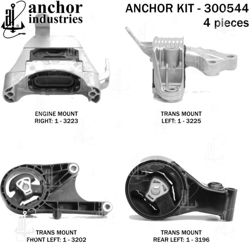 ANCHOR MOUNTS 300544 ENGINE MNT KIT