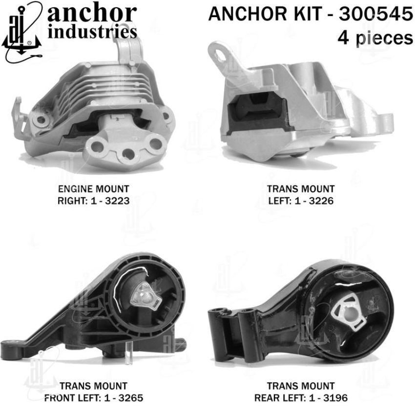 ANCHOR MOUNTS 300545 ENGINE MNT KIT