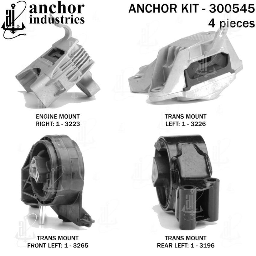 ANCHOR MOUNTS 300545 ENGINE MNT KIT