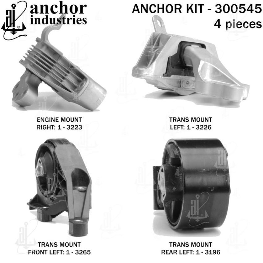 ANCHOR MOUNTS 300545 ENGINE MNT KIT