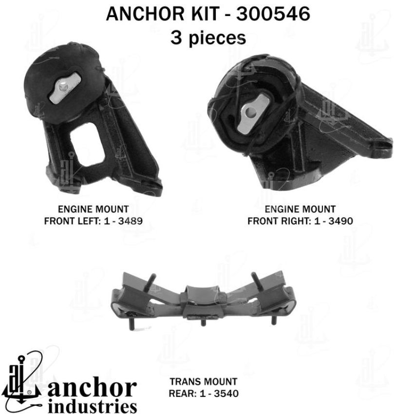 ANCHOR MOUNTS 300546 ENGINE MNT KIT