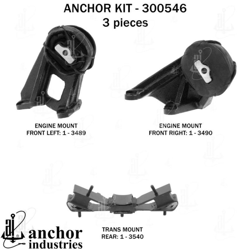 ANCHOR MOUNTS 300546 ENGINE MNT KIT