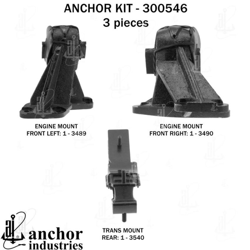ANCHOR MOUNTS 300546 ENGINE MNT KIT