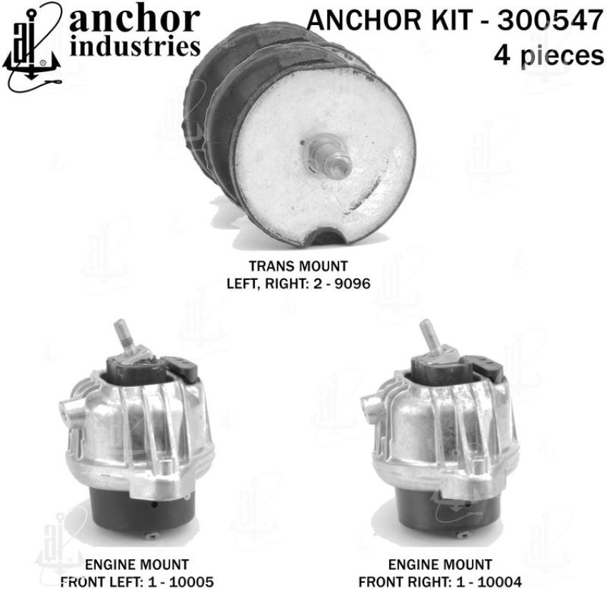ANCHOR MOUNTS 300547 ENGINE MNT KIT
