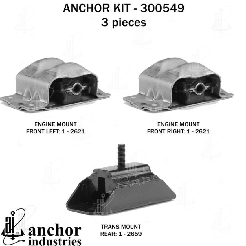 ANCHOR MOUNTS 300549 ENGINE MNT KIT