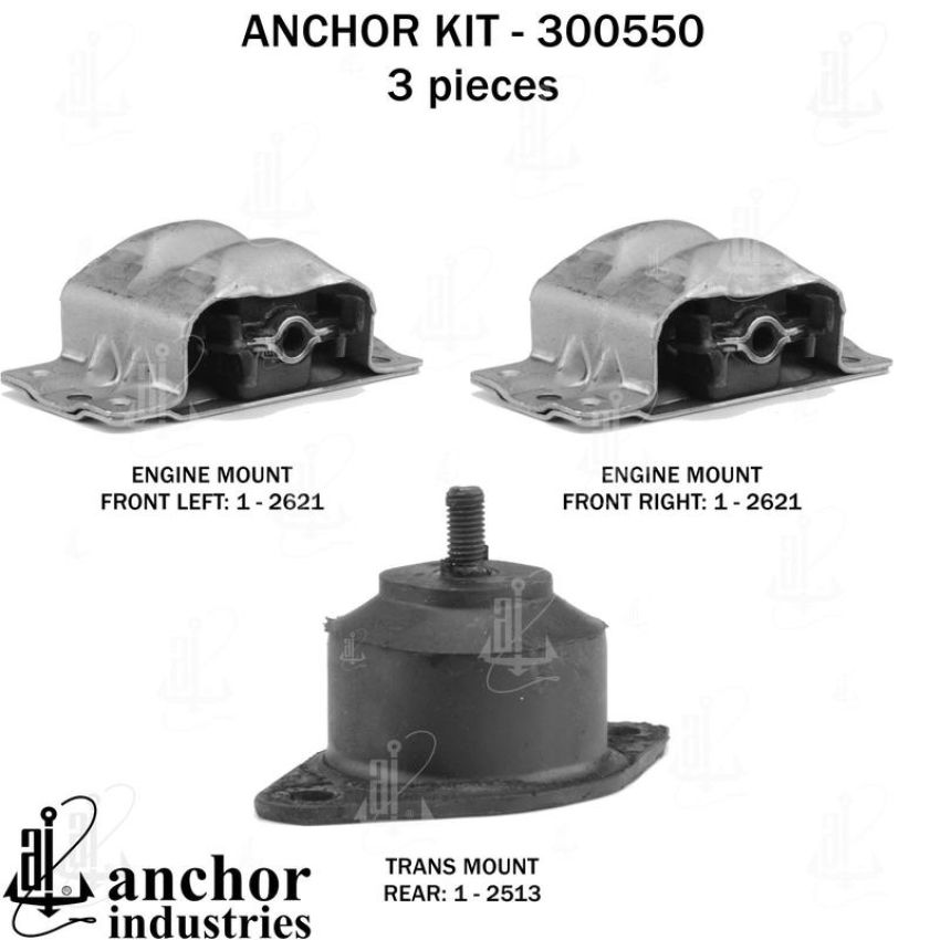 ANCHOR MOUNTS 300550 ENGINE MNT KIT