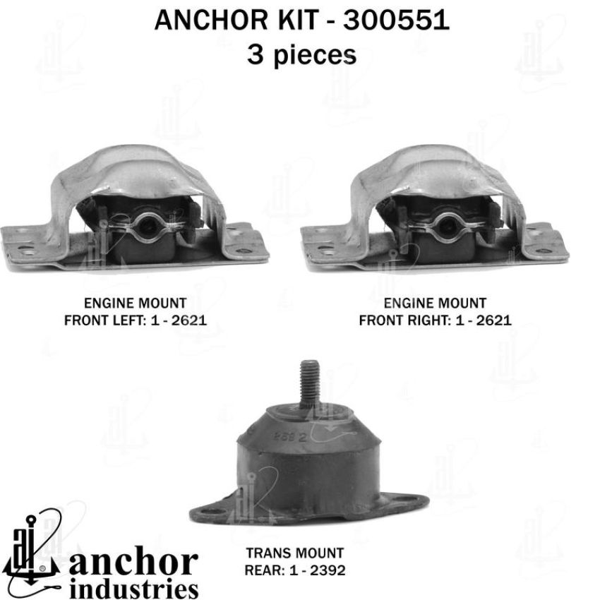 ANCHOR MOUNTS 300551 ENGINE MNT KIT
