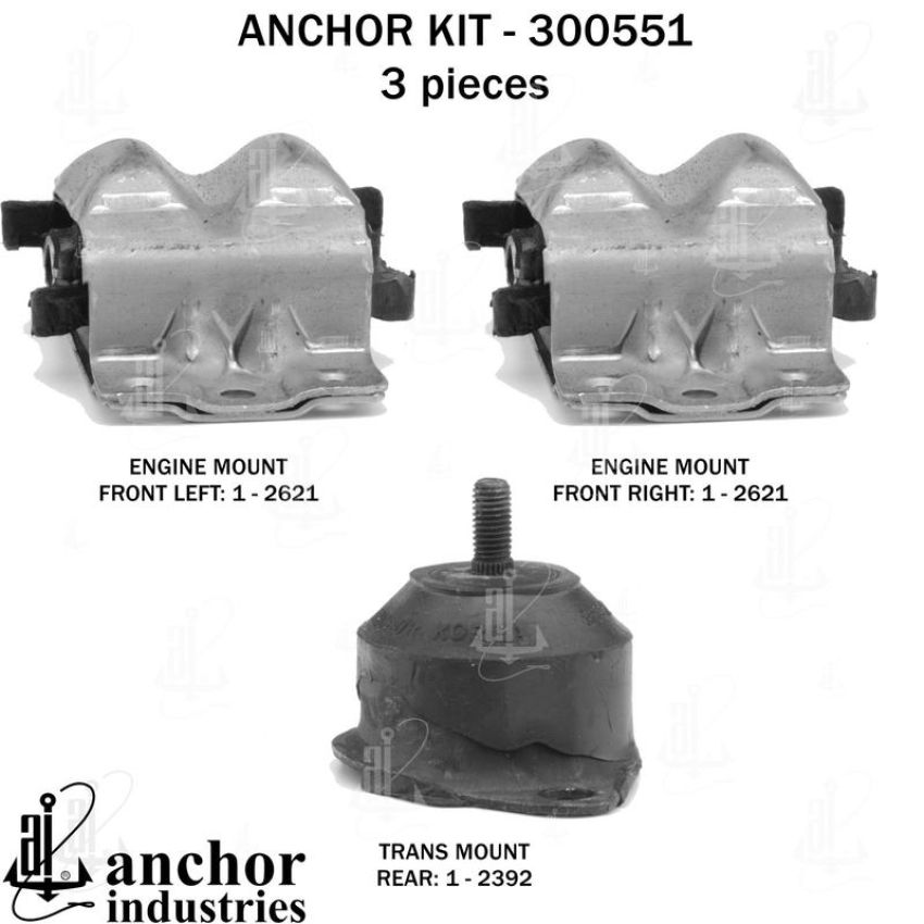 ANCHOR MOUNTS 300551 ENGINE MNT KIT
