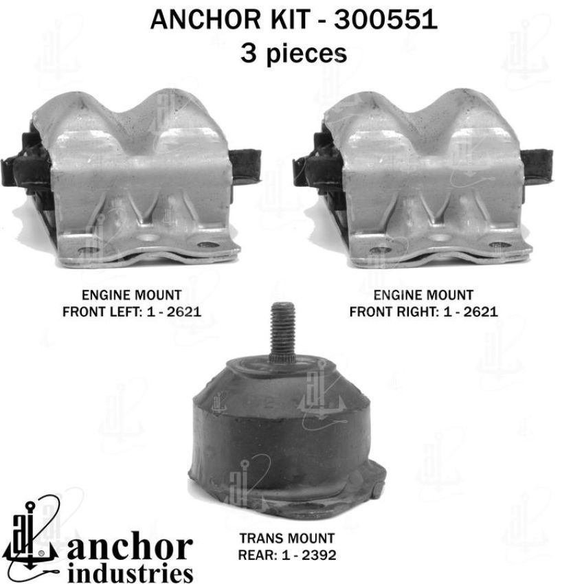 ANCHOR MOUNTS 300551 ENGINE MNT KIT