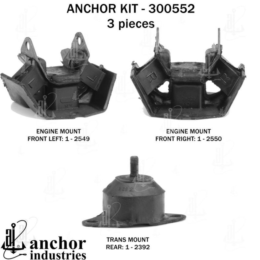 ANCHOR MOUNTS 300552 ENGINE MNT KIT