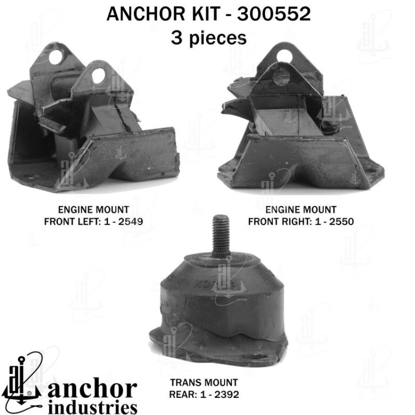 ANCHOR MOUNTS 300552 ENGINE MNT KIT