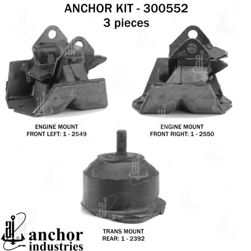 ANCHOR MOUNTS 300552 ENGINE MNT KIT