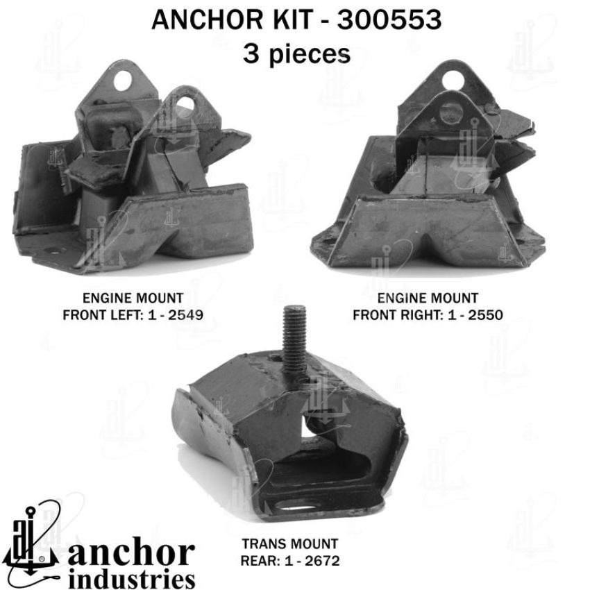 ANCHOR MOUNTS 300553 ENGINE MNT KIT