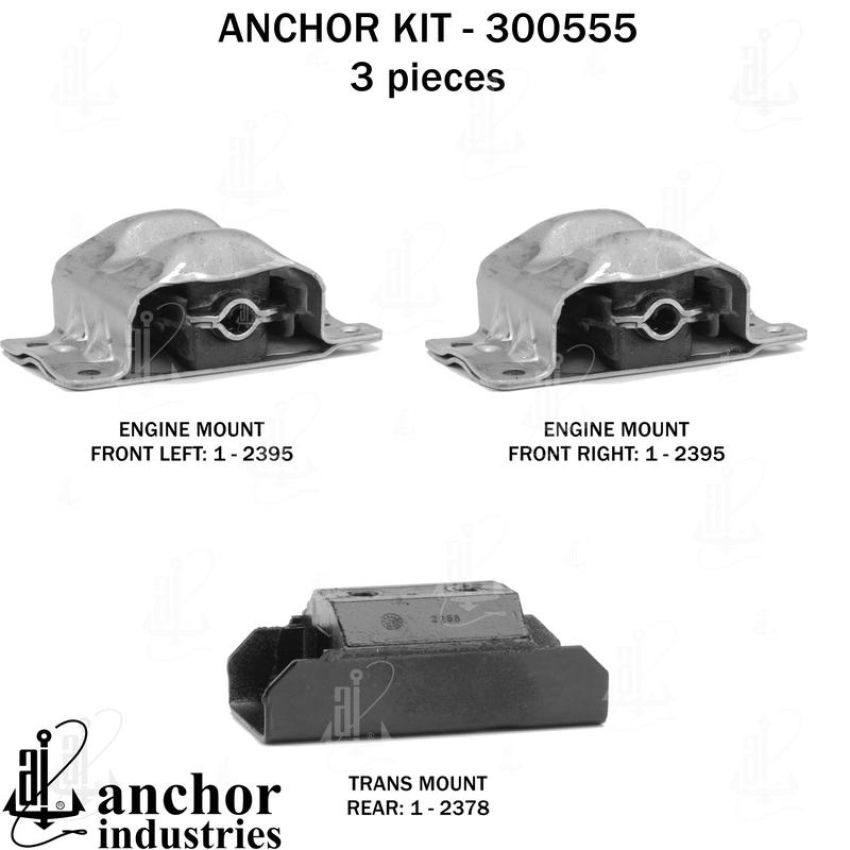ANCHOR MOUNTS 300555 ENGINE MNT KIT