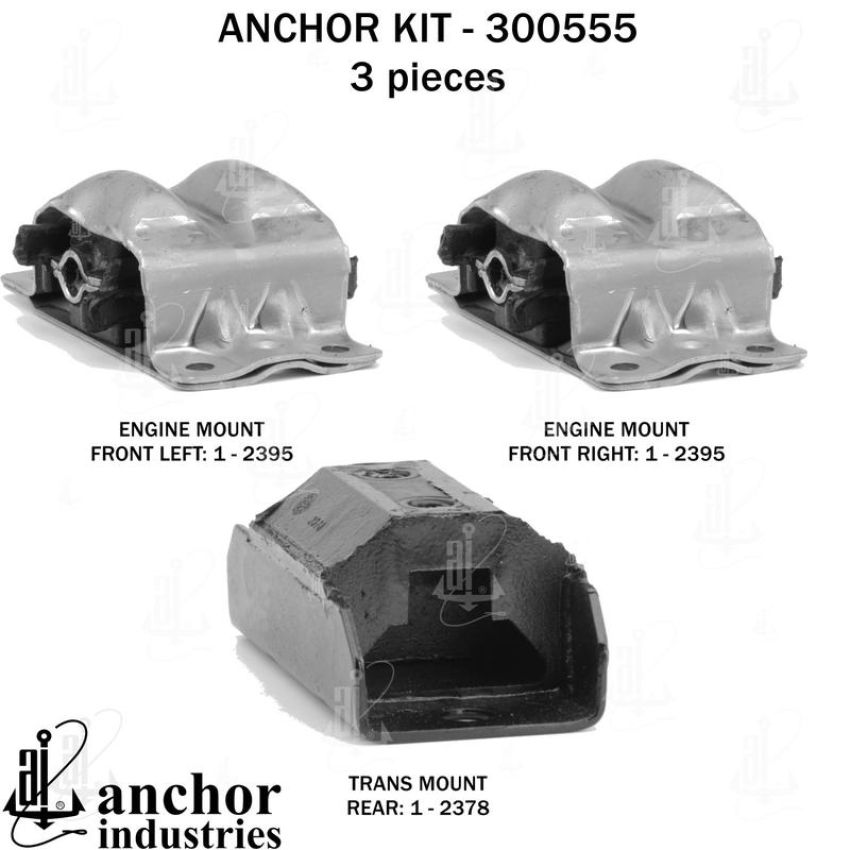 ANCHOR MOUNTS 300555 ENGINE MNT KIT