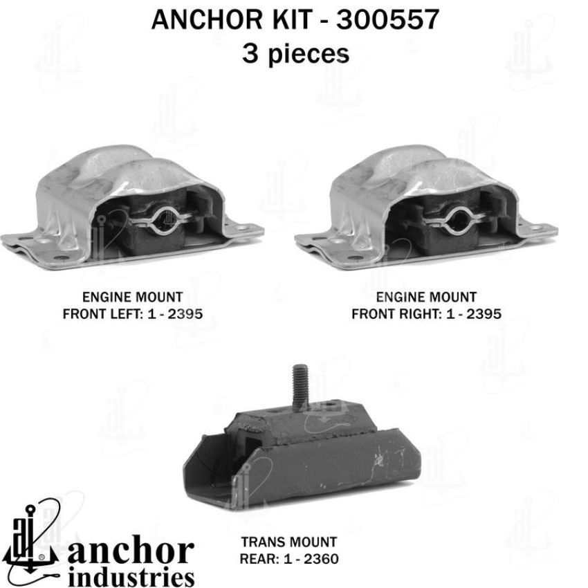 ANCHOR MOUNTS 300557 ENGINE MNT KIT