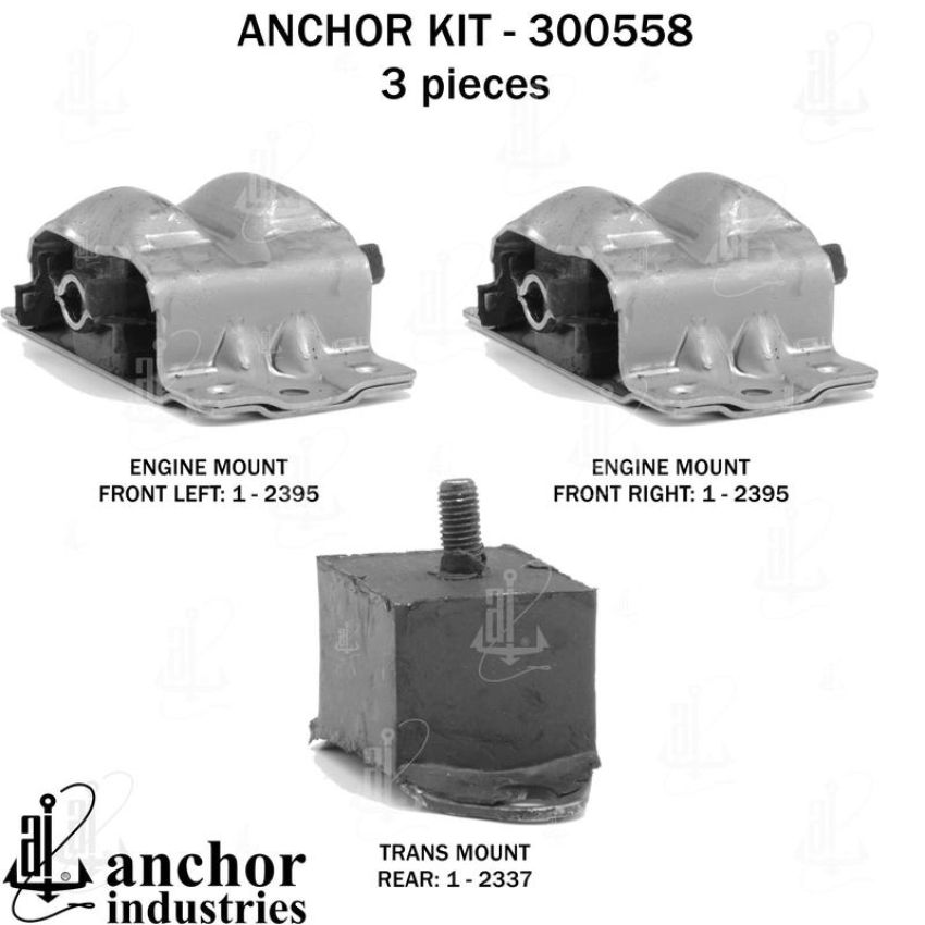 ANCHOR MOUNTS 300558 ENGINE MNT KIT