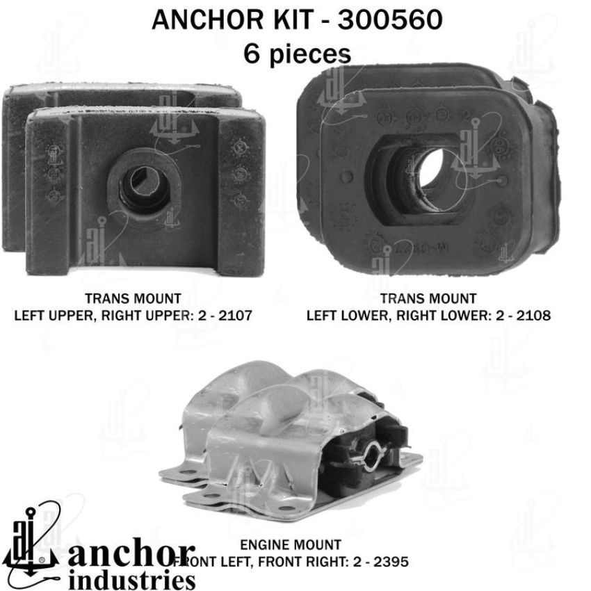 ANCHOR MOUNTS 300560 ENGINE MNT KIT
