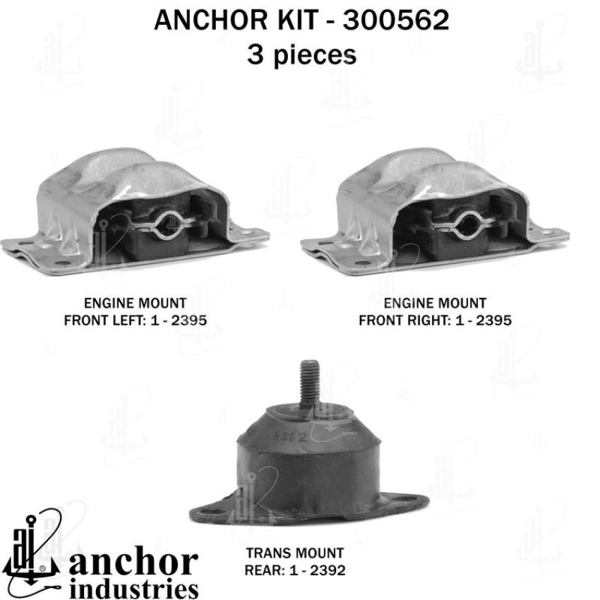 ANCHOR MOUNTS 300562 ENGINE MNT KIT