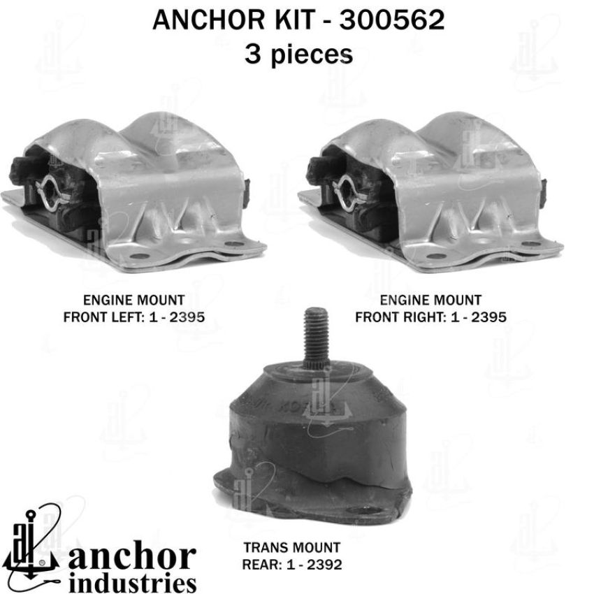 ANCHOR MOUNTS 300562 ENGINE MNT KIT