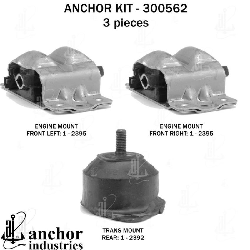 ANCHOR MOUNTS 300562 ENGINE MNT KIT