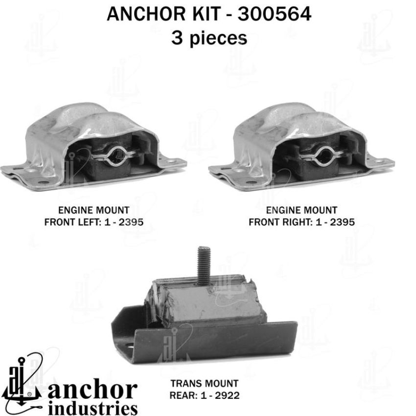 ANCHOR MOUNTS 300564 ENGINE MNT KIT