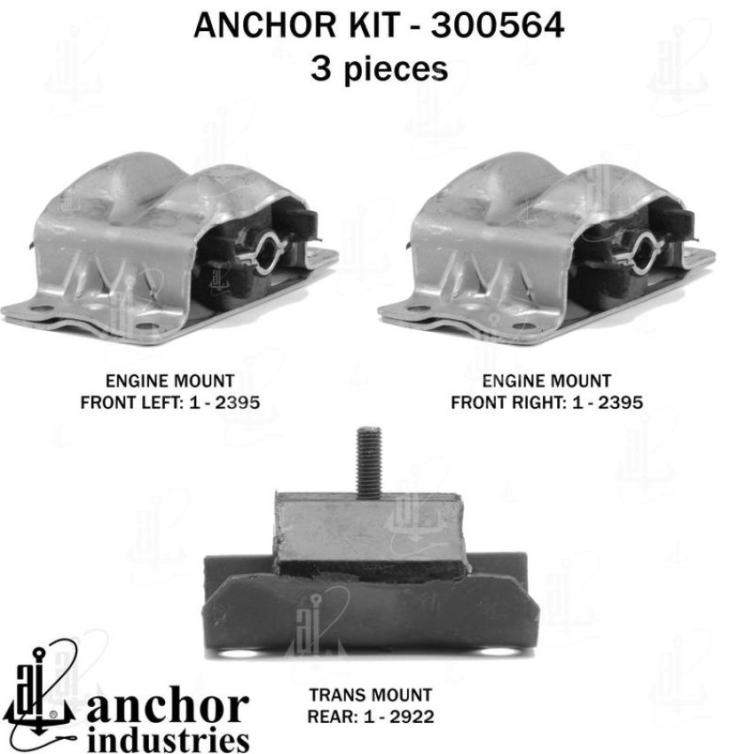 ANCHOR MOUNTS 300564 ENGINE MNT KIT