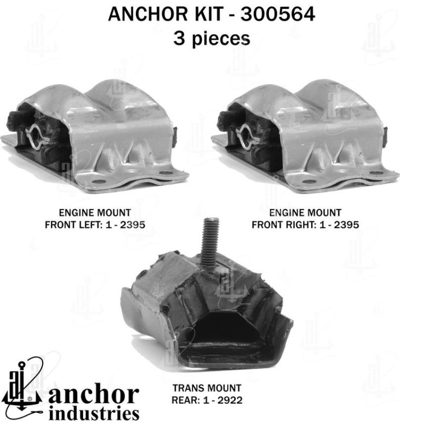 ANCHOR MOUNTS 300564 ENGINE MNT KIT