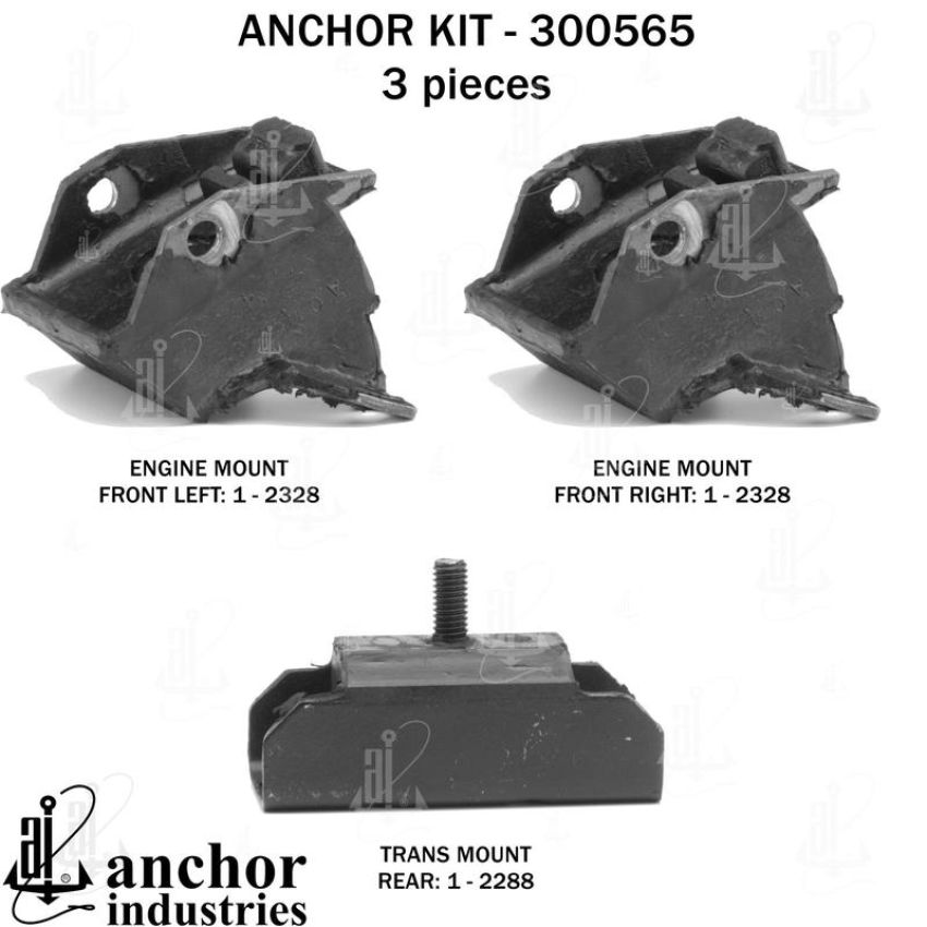 ANCHOR MOUNTS 300565 ENGINE MNT KIT