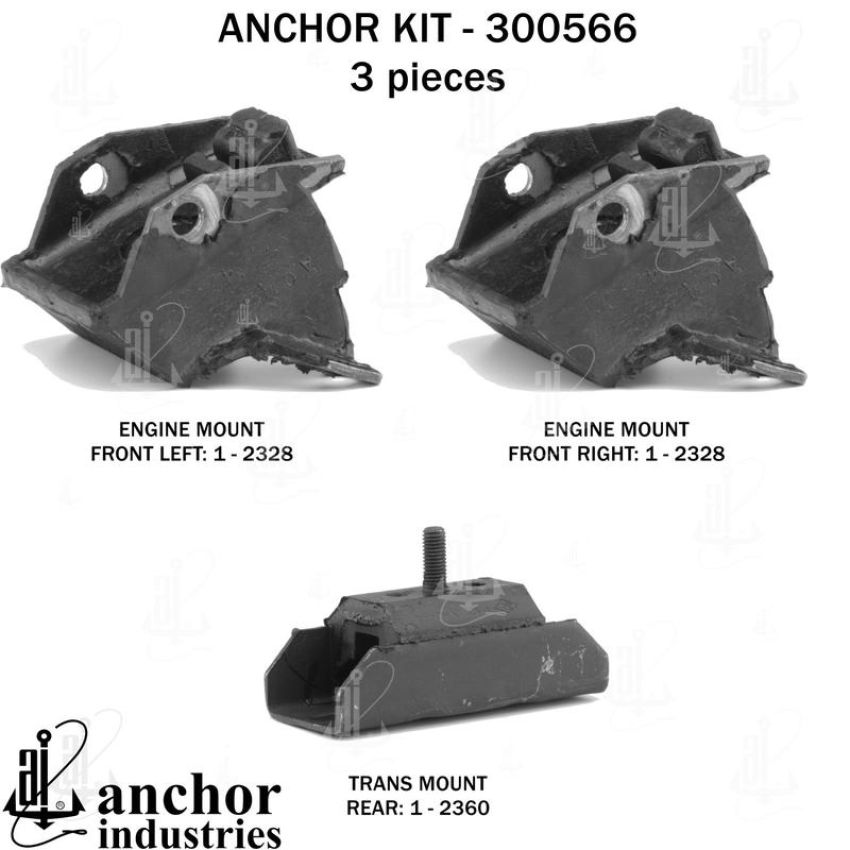 ANCHOR MOUNTS 300566 ENGINE MNT KIT