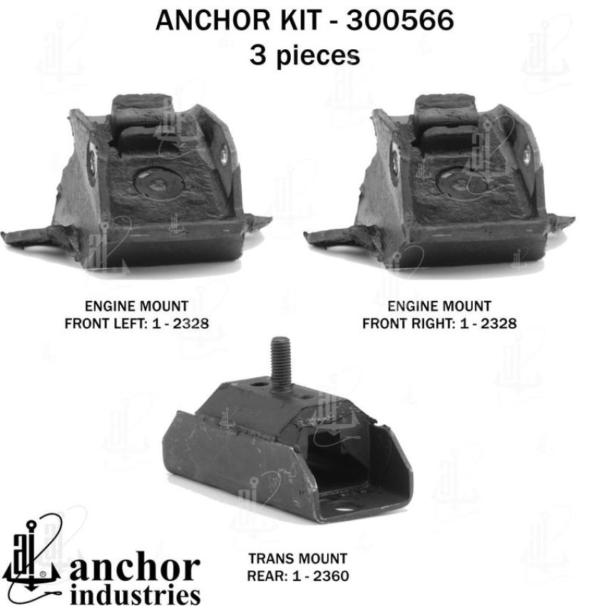 ANCHOR MOUNTS 300566 ENGINE MNT KIT