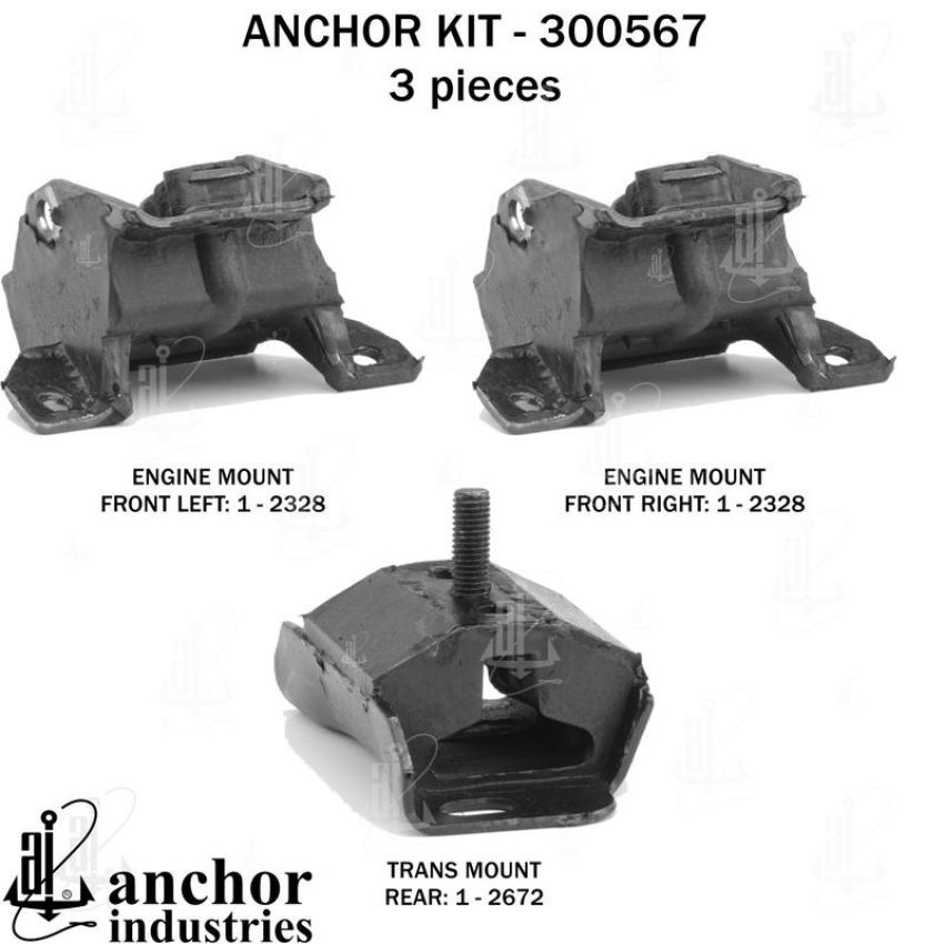 ANCHOR MOUNTS 300567 ENGINE MNT KIT