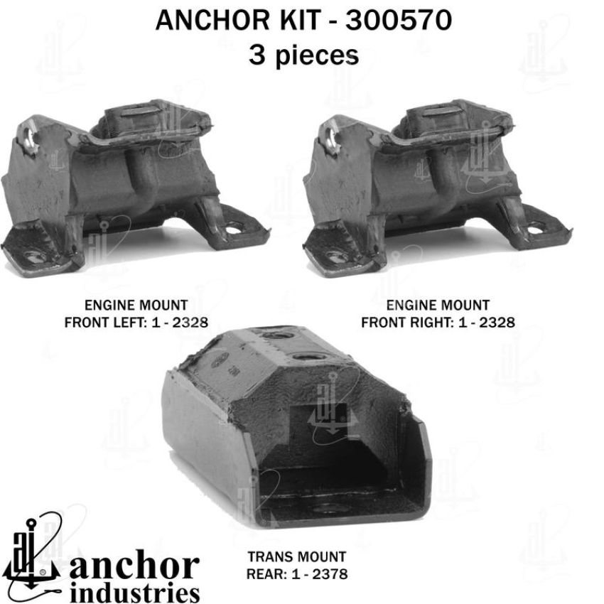 ANCHOR MOUNTS 300570 ENGINE MNT KIT