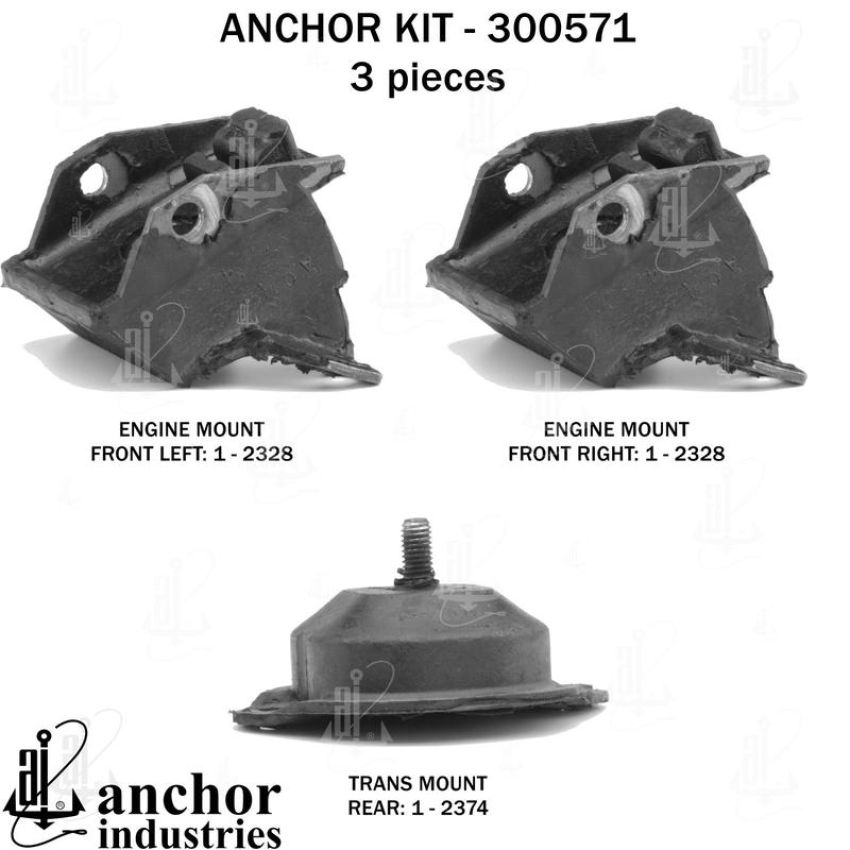 ANCHOR MOUNTS 300571 ENGINE MNT KIT