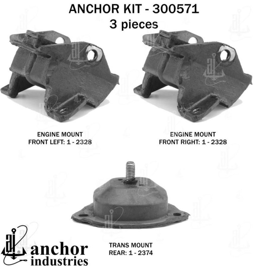 ANCHOR MOUNTS 300571 ENGINE MNT KIT