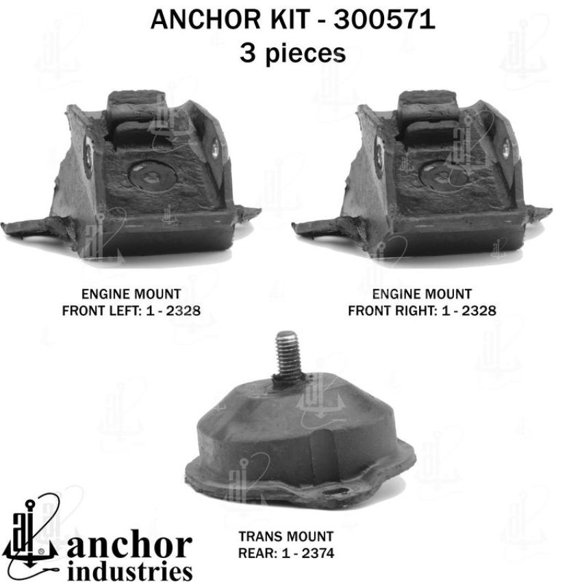 ANCHOR MOUNTS 300571 ENGINE MNT KIT