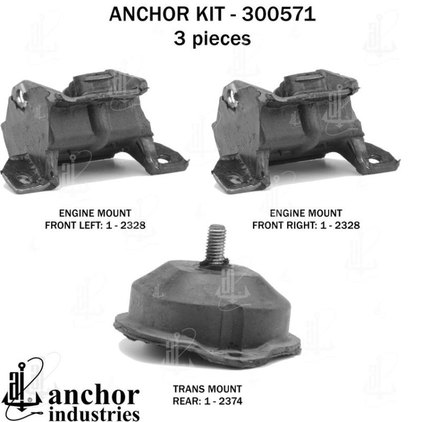 ANCHOR MOUNTS 300571 ENGINE MNT KIT