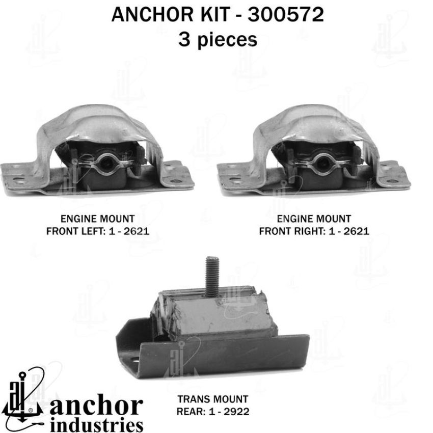 ANCHOR MOUNTS 300572 ENGINE MNT KIT