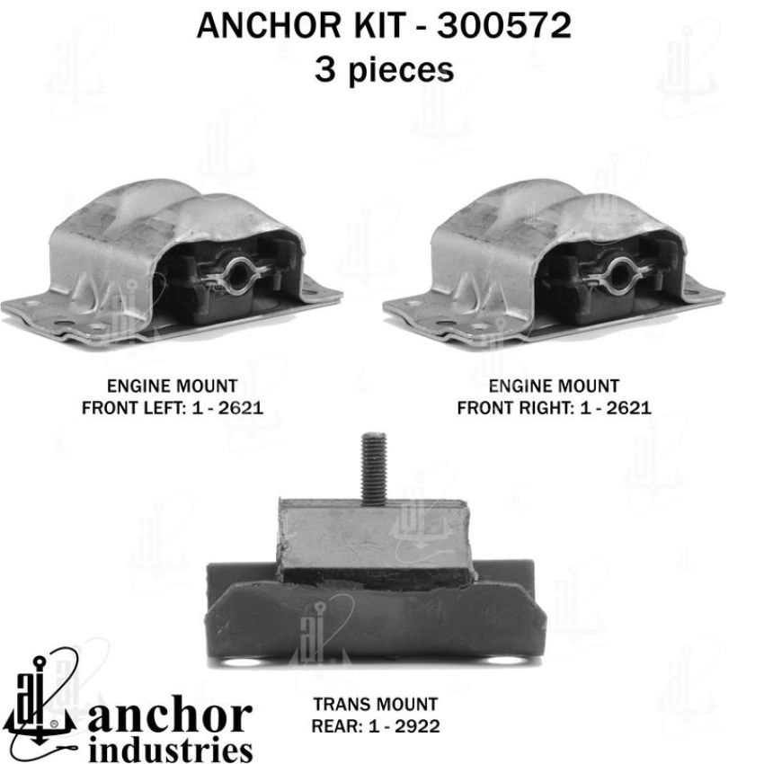 ANCHOR MOUNTS 300572 ENGINE MNT KIT