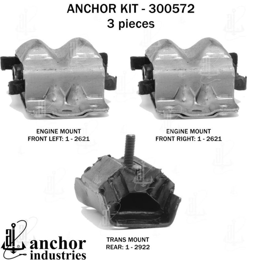 ANCHOR MOUNTS 300572 ENGINE MNT KIT