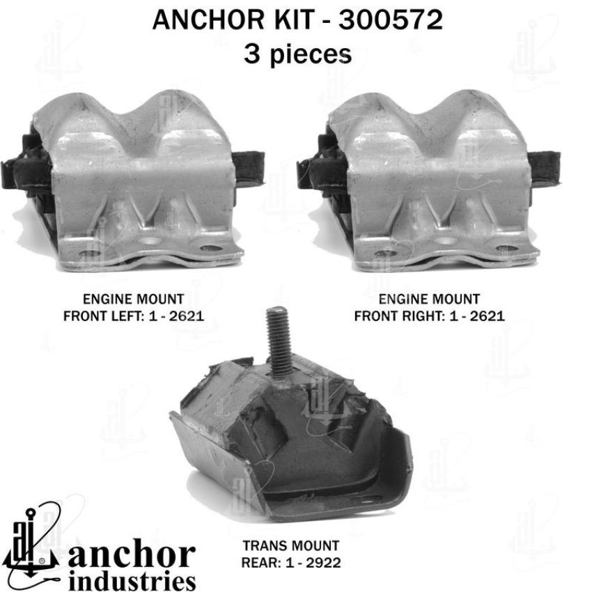 ANCHOR MOUNTS 300572 ENGINE MNT KIT