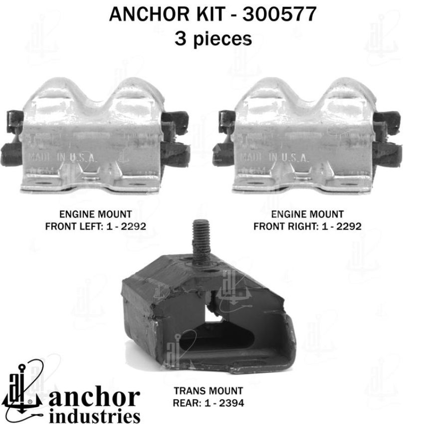 ANCHOR MOUNTS 300577 ENGINE MNT KIT