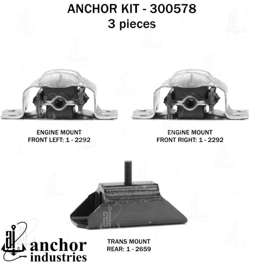 ANCHOR MOUNTS 300578 ENGINE MNT KIT